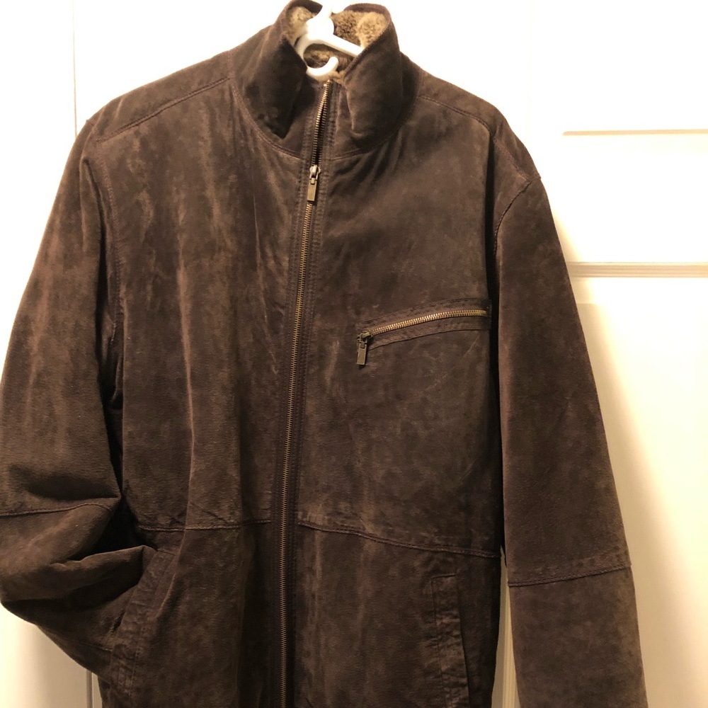 Men’s leather/suede coat